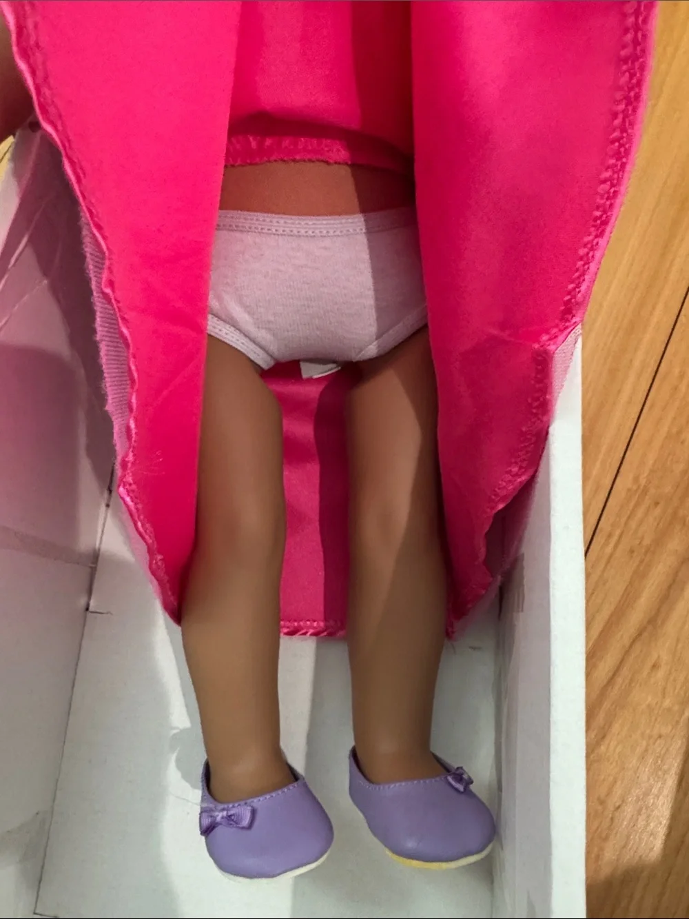 American Girl Doll in Lavender and Red Box